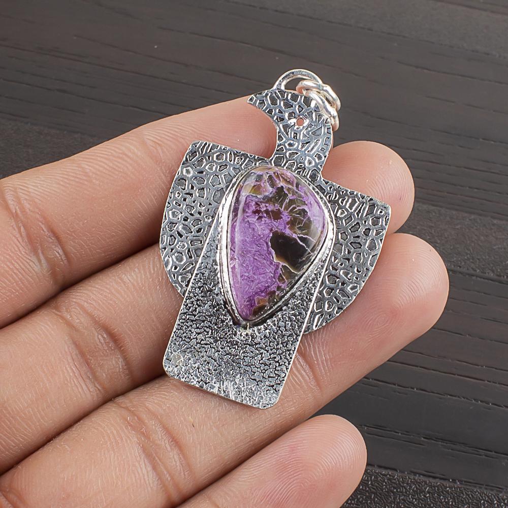 Natural Purpurite Gemstone 925 Sterling Silver Jewelry Designer Pendant 1.9 AJP-2288
Natural Purpurite Gemstone 925 Sterling Silver Jewelry Designer Pendant 1.9 AJP-2288