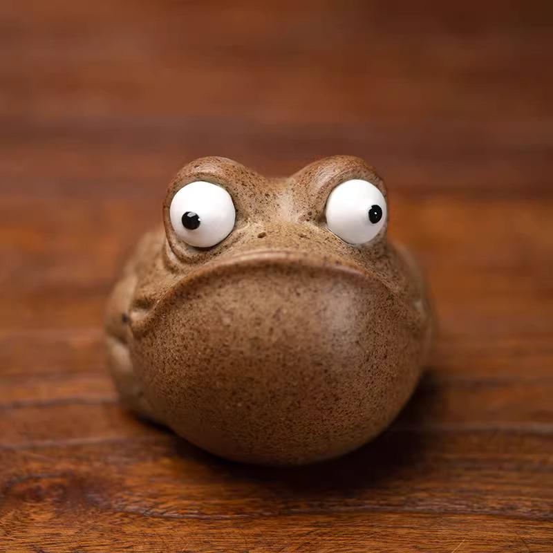 Handmade Coarse Pottery Large Eyes Clay Toad Tea Pet Figurine, Gongfu Tea Accessories, Tea Sets, Zen Animal Cute, Modern Style,
Handmade Coarse Pottery Large Eyes Clay Toad Tea Pet Figurine, Gongfu Tea Accessories, Tea Sets, Zen Animal Cute, Modern Style,