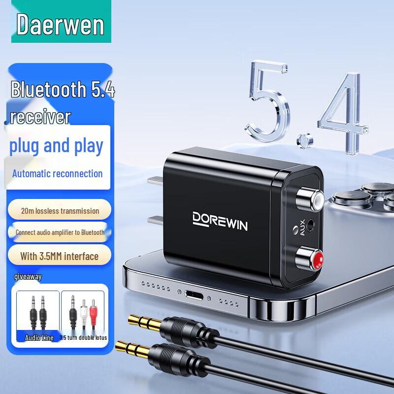 Dorewin Bluetooth 5.4 Wireless Audio Adapter
Dorewin Bluetooth 5.4 Wireless Audio Adapter