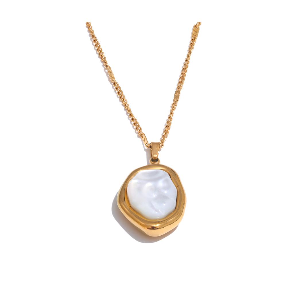 Yhpup 316L Stainless Steel Thicker Natural Shell Chic Pendant Necklace 18K Gold Color High Quality Delicate Collar Jewelry Gift
Yhpup 316L Stainless Steel Thicker Natural Shell Chic Pendant Necklace 18K Gold Color High Quality Delicate Collar Jewelry Gift