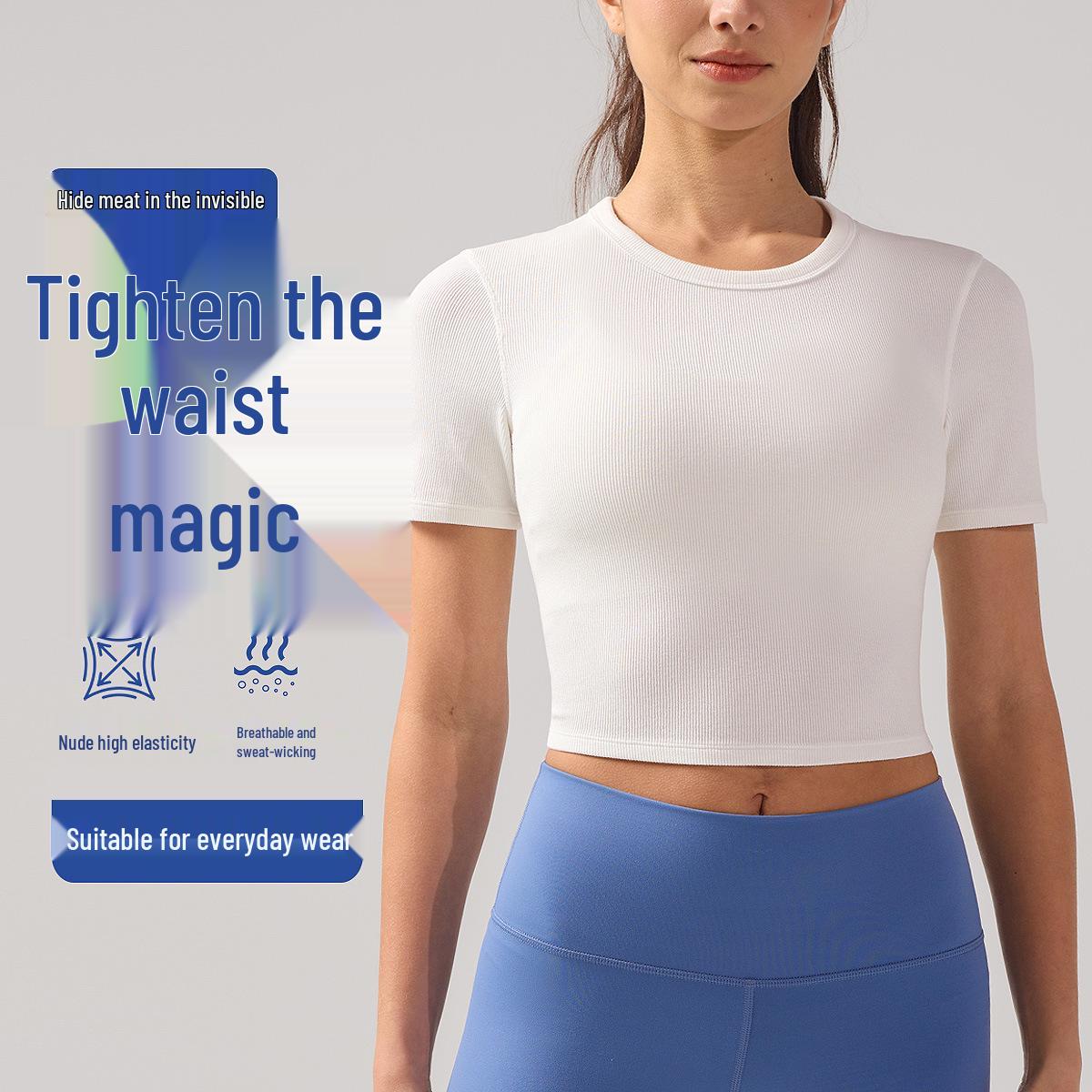 Women s Lulu Yoga Short Sleeve Slimming Sports Top - Breathable Spring/Summer Pilates & Outdoor Fitness T-Shirt. M
Women s Lulu Yoga Short Sleeve Slimming Sports Top - Breathable Spring/Summer Pilates & Outdoor Fitness T-Shirt. M