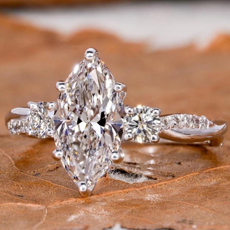Luxurious Sparkling Zircon Diamond Shaped Women s Ring, Suitable for Brides Engagement, Wedding, Banquet Zircon Gifts 10
Luxurious Sparkling Zircon Diamond Shaped Women s Ring, Suitable for Brides Engagement, Wedding, Banquet Zircon Gifts 10