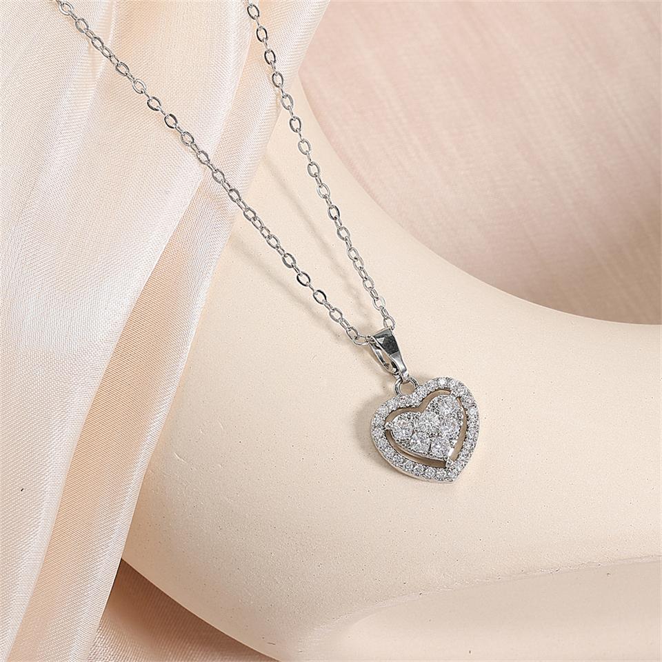 ZAKOL Luxury Zircon Heart Pendant Necklaces For Women Elegant Sliver Color Crystal CZ Necklace Bridal Wedding Jewelry Gift
ZAKOL Luxury Zircon Heart Pendant Necklaces For Women Elegant Sliver Color Crystal CZ Necklace Bridal Wedding Jewelry Gift