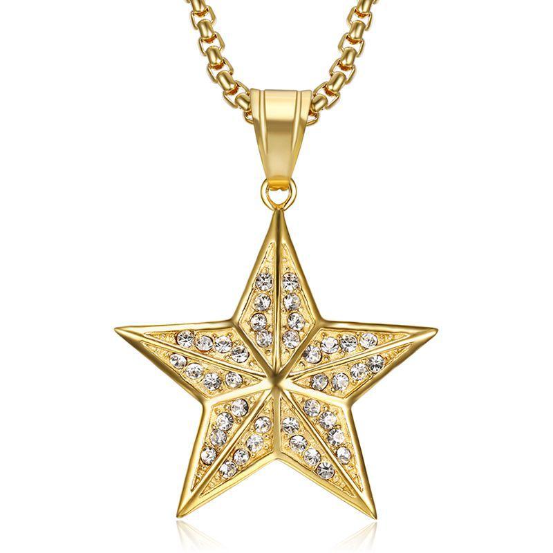 New Pendant Necklace CZ Luxury Fashion Hiphop Jewelry Gift Stainless Steel Hip Hop Iced Out Pentagram Star Women s Men 60cm золотий
New Pendant Necklace CZ Luxury Fashion Hiphop Jewelry Gift Stainless Steel Hip Hop Iced Out Pentagram Star Women s Men 60cm золотий