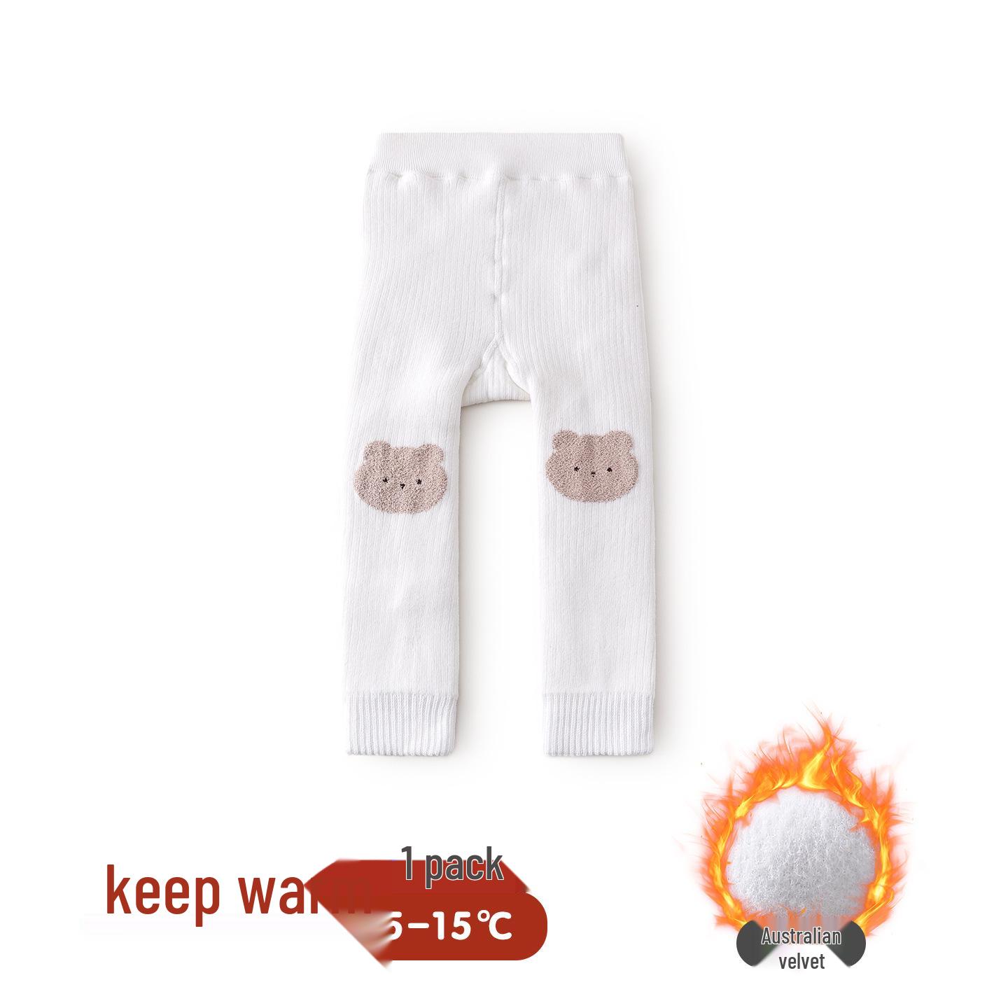 Infant Girls Winter Velvet-Lined Base Layer Pants with Large Diaper Area & Socks - White 2-3 years L (recommended height 85-95cm)
Infant Girls Winter Velvet-Lined Base Layer Pants with Large Diaper Area & Socks - White 2-3 years L (recommended height 85-95cm)