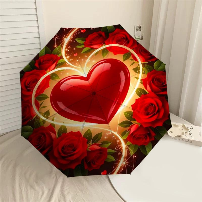 1pc heart roses Automatic Open/Close Umbrella Compact Folding Umbrella with 8-Rib Shaft for Women/Men, Elegant Birthday1242S
1pc heart roses Automatic Open/Close Umbrella Compact Folding Umbrella with 8-Rib Shaft for Women/Men, Elegant Birthday1242S