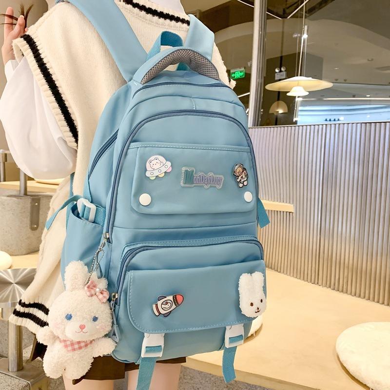 Новый школьный рюкзак для девочек, учениц средней и старшей школы, универсальный, большой вместимости, рюкзак для начальной школы синий
Новый школьный рюкзак для девочек, учениц средней и старшей школы, универсальный, большой вместимости, рюкзак для начальной школы синий