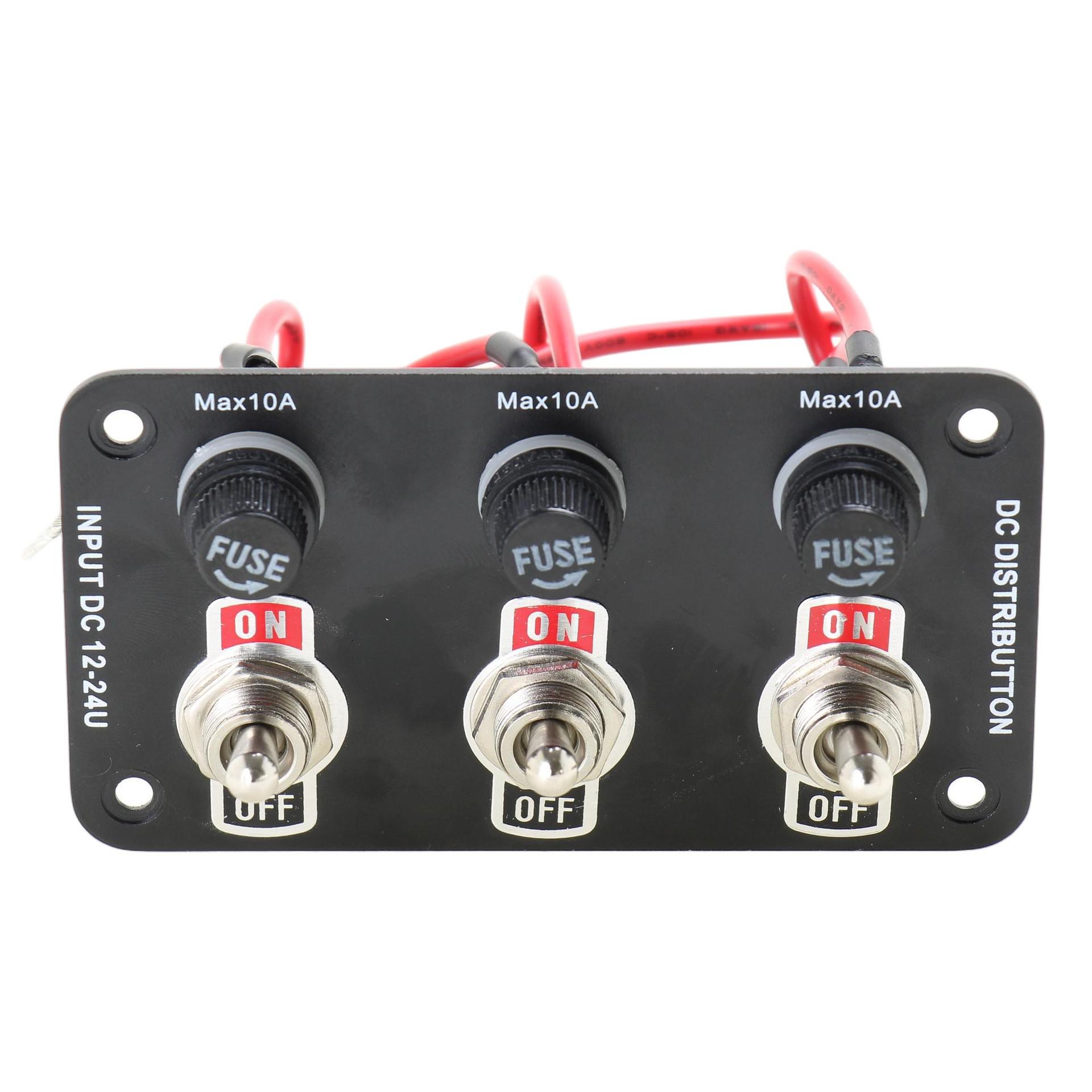Cross-10A 3/6-Position Toggle Rocker Switch Panel for Cars & Boats
Cross-10A 3/6-Position Toggle Rocker Switch Panel for Cars & Boats