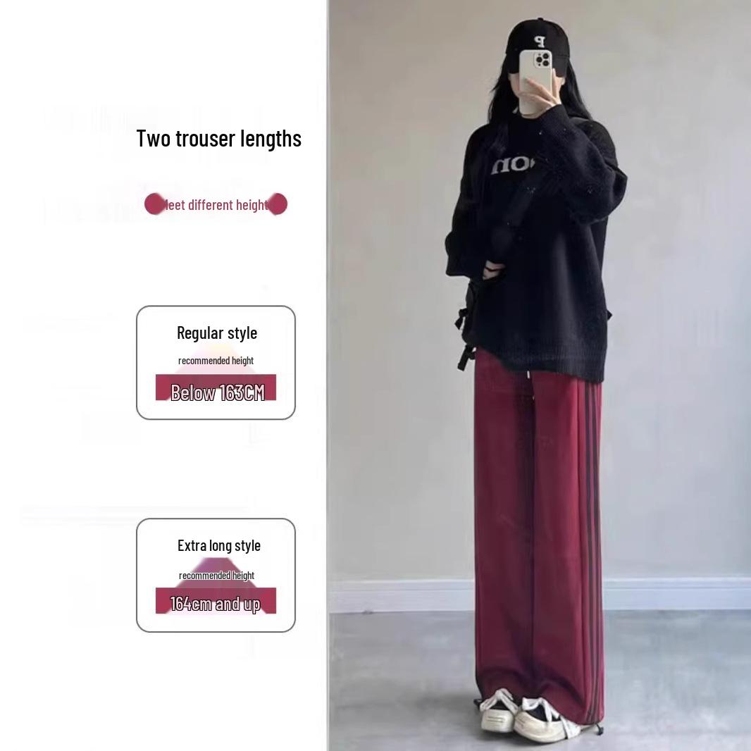 2025 Women s Retro Angora Red Petite Wide-Leg Sweatpants with Three Stripes L (111-120 jin)
2025 Women s Retro Angora Red Petite Wide-Leg Sweatpants with Three Stripes L (111-120 jin)