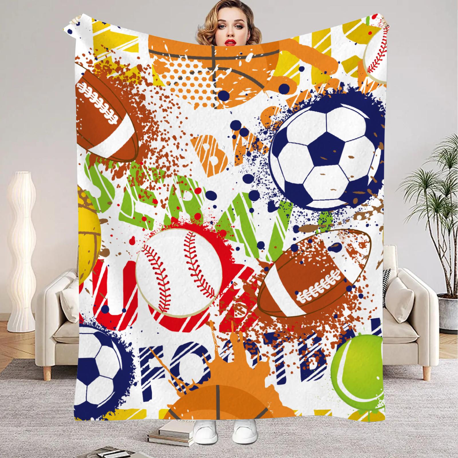 1pc Flannel Blankets Colorful Football Printed Quality Soft Warm Throw Blanket Winter for Kids Boys Couch Bed Fluffy Bedspread 30x40in
1pc Flannel Blankets Colorful Football Printed Quality Soft Warm Throw Blanket Winter for Kids Boys Couch Bed Fluffy Bedspread 30x40in