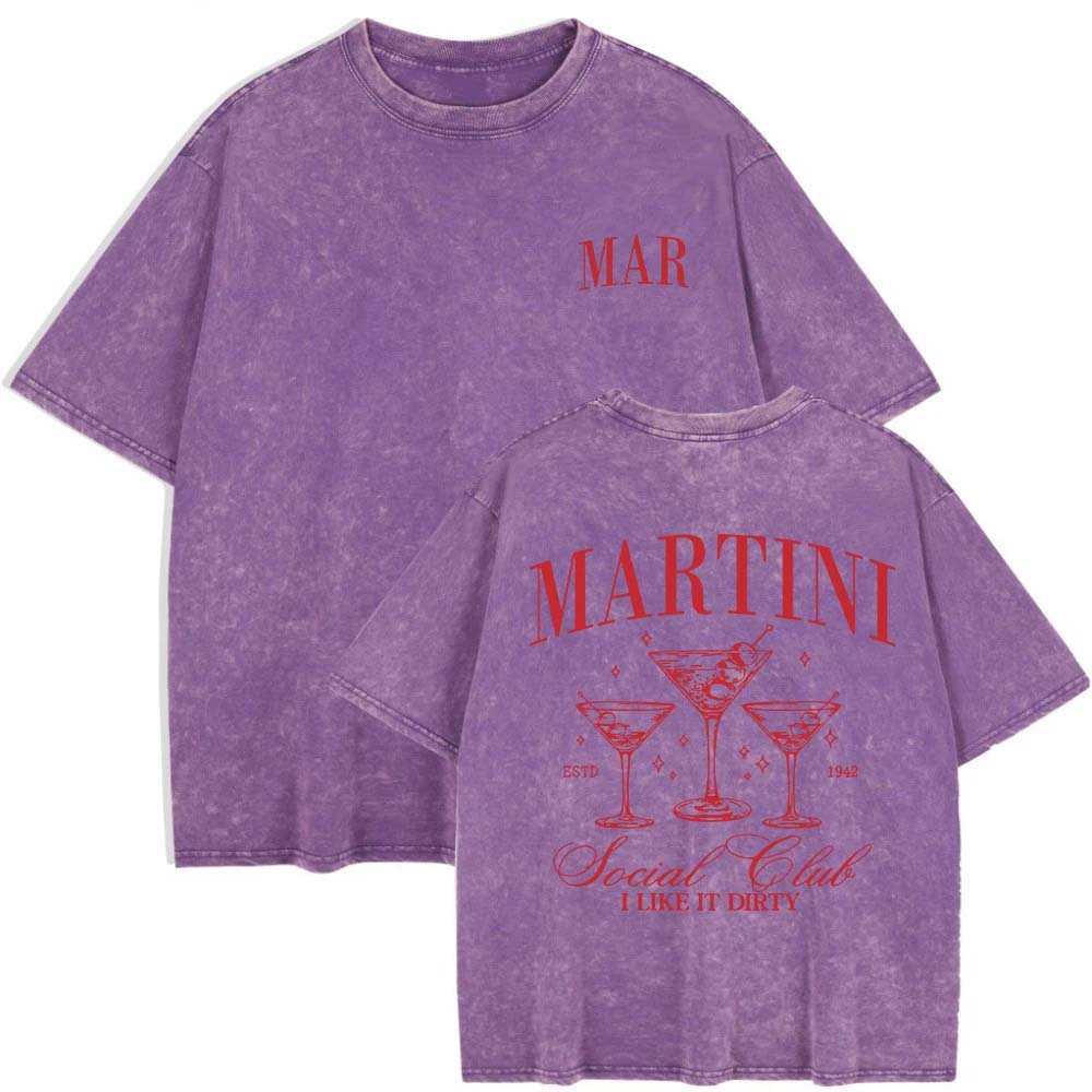 Martini Cocktail Social Club Prints Washed T-Shirts Women Cotton Short Sleeve Tops Summer O-Neck Oversize Clothes S
Martini Cocktail Social Club Prints Washed T-Shirts Women Cotton Short Sleeve Tops Summer O-Neck Oversize Clothes S