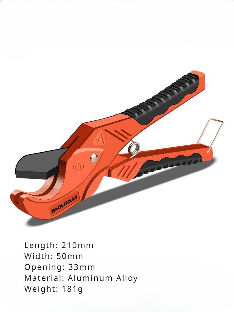 Pipe Cutter Plumber Scissors Ratcheting PVC PPR Plastic Hoses and Plumbing Cutter Tool for Pipeline Construction Maintenance
Pipe Cutter Plumber Scissors Ratcheting PVC PPR Plastic Hoses and Plumbing Cutter Tool for Pipeline Construction Maintenance