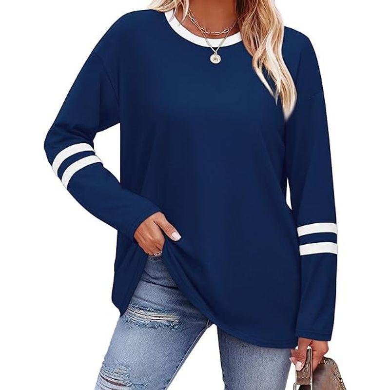 2025 European and American Cross-Border Autumn and Winter New Amazon T-Shirt Round Neck Loose Spliced Long-Sleeved Top Blue M
2025 European and American Cross-Border Autumn and Winter New Amazon T-Shirt Round Neck Loose Spliced Long-Sleeved Top Blue M
