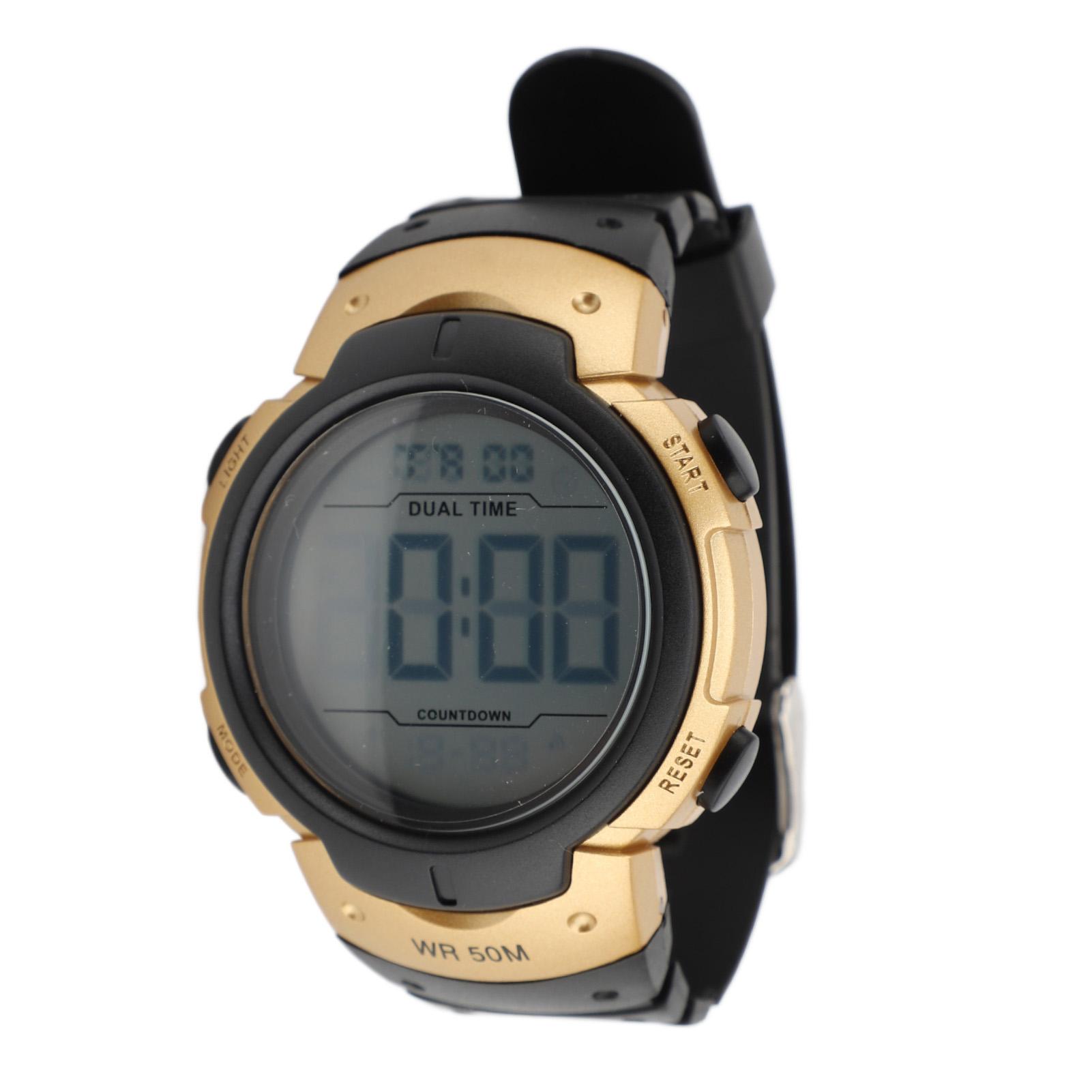 Men Digital /100 Sec Stopwatch EL Backlight Alarm Calendar TPU Strap Water Proof Wide Face Chronograph Watch
Men Digital /100 Sec Stopwatch EL Backlight Alarm Calendar TPU Strap Water Proof Wide Face Chronograph Watch