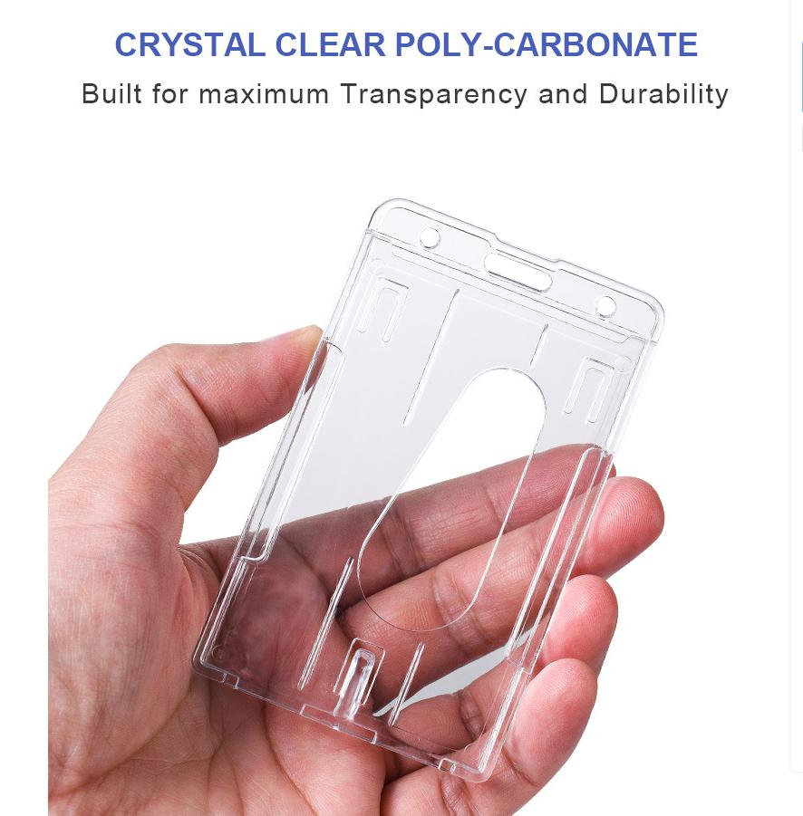 Heavy-Duty Badge Holders with Retractable Clip - Transparent, Scratch-Proof ID & Keychain Cases for Students, Bank Cards
Heavy-Duty Badge Holders with Retractable Clip - Transparent, Scratch-Proof ID & Keychain Cases for Students, Bank Cards