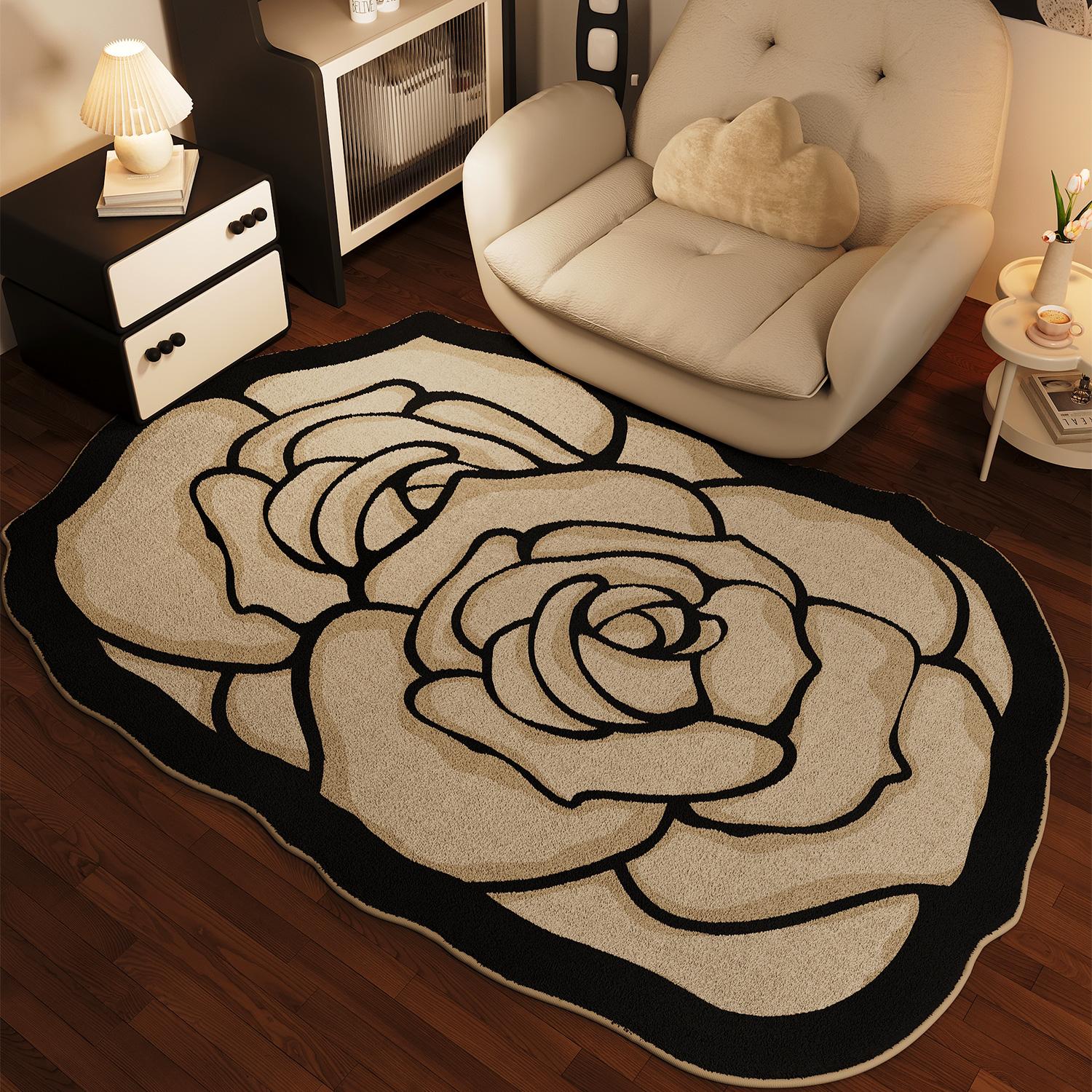 Retro Light Luxury Carpets for Living Room French Flowers Bedroom Decor Carpet Fluffy Soft Irregular Rug Home Thicken Plush Mat 80x120cm
Retro Light Luxury Carpets for Living Room French Flowers Bedroom Decor Carpet Fluffy Soft Irregular Rug Home Thicken Plush Mat 80x120cm