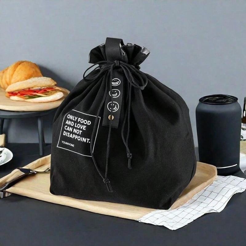 1pcs Large Capacity Food Storage Bag Portable Insulated Lunch Box Pouch Drawstring Tote for Daily Outings & Food Freshness чёрный
1pcs Large Capacity Food Storage Bag Portable Insulated Lunch Box Pouch Drawstring Tote for Daily Outings & Food Freshness чёрный