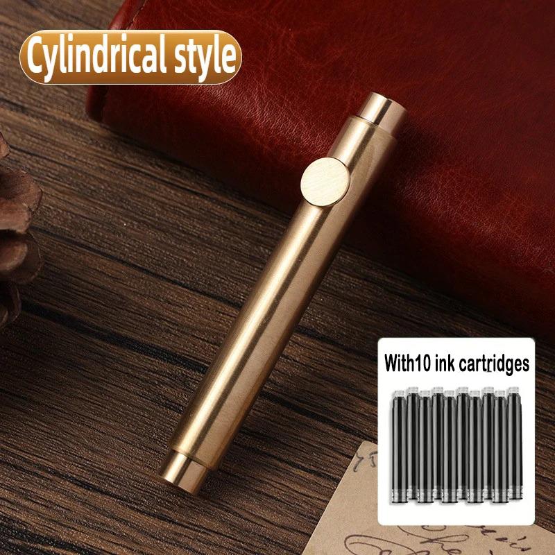 Retro Metal Fountain Pen Mini Portable Writting Pen Students Vintage Brass Pens EF/F/Bent Scalable School Supplies Stationery (as the picture,Bent)
Retro Metal Fountain Pen Mini Portable Writting Pen Students Vintage Brass Pens EF/F/Bent Scalable School Supplies Stationery (as the picture,Bent)
