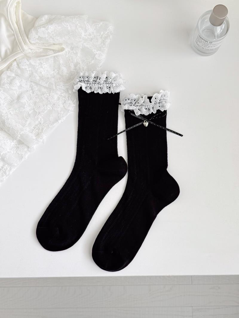 Mulberry Silk Calf Socks Women Summer Thin Japanese Lace Hollow Out Stacked Breathable Sweat Mid-Calf Tube Socks Kawaii Daily One Size чорний
Mulberry Silk Calf Socks Women Summer Thin Japanese Lace Hollow Out Stacked Breathable Sweat Mid-Calf Tube Socks Kawaii Daily One Size чорний
