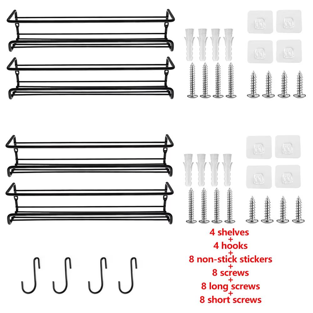 4 Packs Iron Shelf Wall Mounted Organiser Home Spice Storage Rack Cabinet Jar Holder Wall Mount Bathroom Kitchen Accessories чёрный
4 Packs Iron Shelf Wall Mounted Organiser Home Spice Storage Rack Cabinet Jar Holder Wall Mount Bathroom Kitchen Accessories чёрный