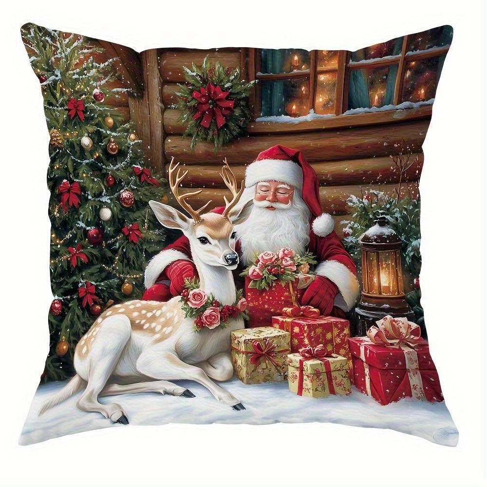 Рождественская наволочка: подарки снеговика и оленя, теплые новогодние украшения для дома Санта-Клауса, плоская 2D печать 16x16Inch
Рождественская наволочка: подарки снеговика и оленя, теплые новогодние украшения для дома Санта-Клауса, плоская 2D печать 16x16Inch