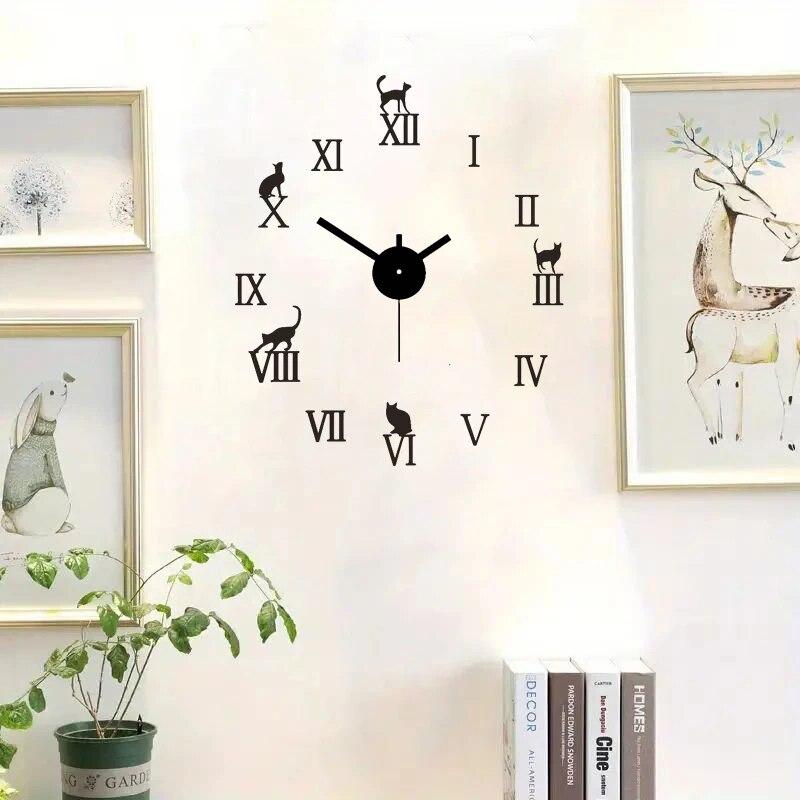 1pc 40cm Black Roman Numerals Mute DIY Clock ,For Living Room, Bedroom, Desk Wall Mounted Clock Home Furnishings
1pc 40cm Black Roman Numerals Mute DIY Clock ,For Living Room, Bedroom, Desk Wall Mounted Clock Home Furnishings