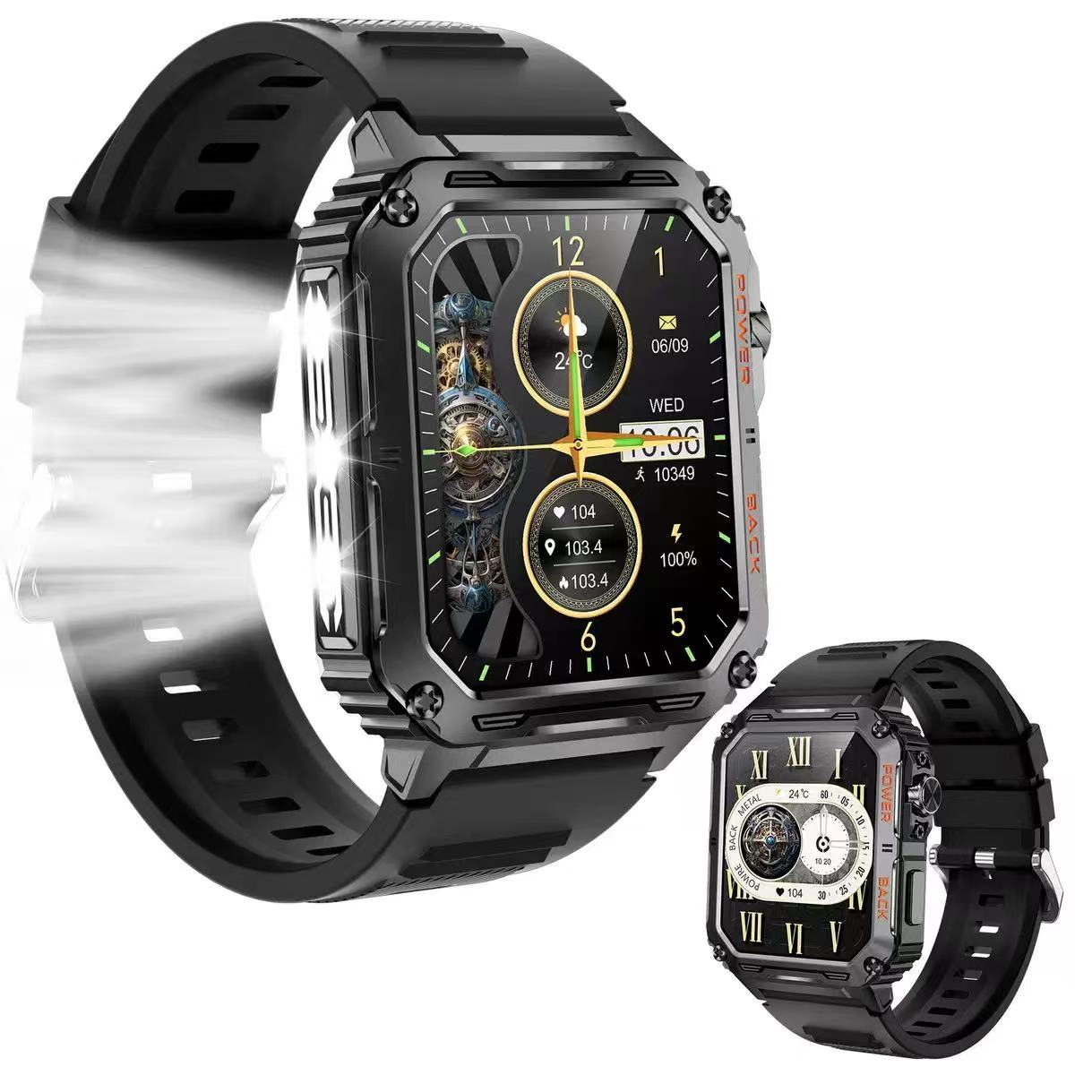 2026 New Outdoor Military Grade Smart Watch IP68 Heart Rate Health Monitoring Bluetooth Call GPS Trajectory Tracking Smart Watch
2026 New Outdoor Military Grade Smart Watch IP68 Heart Rate Health Monitoring Bluetooth Call GPS Trajectory Tracking Smart Watch