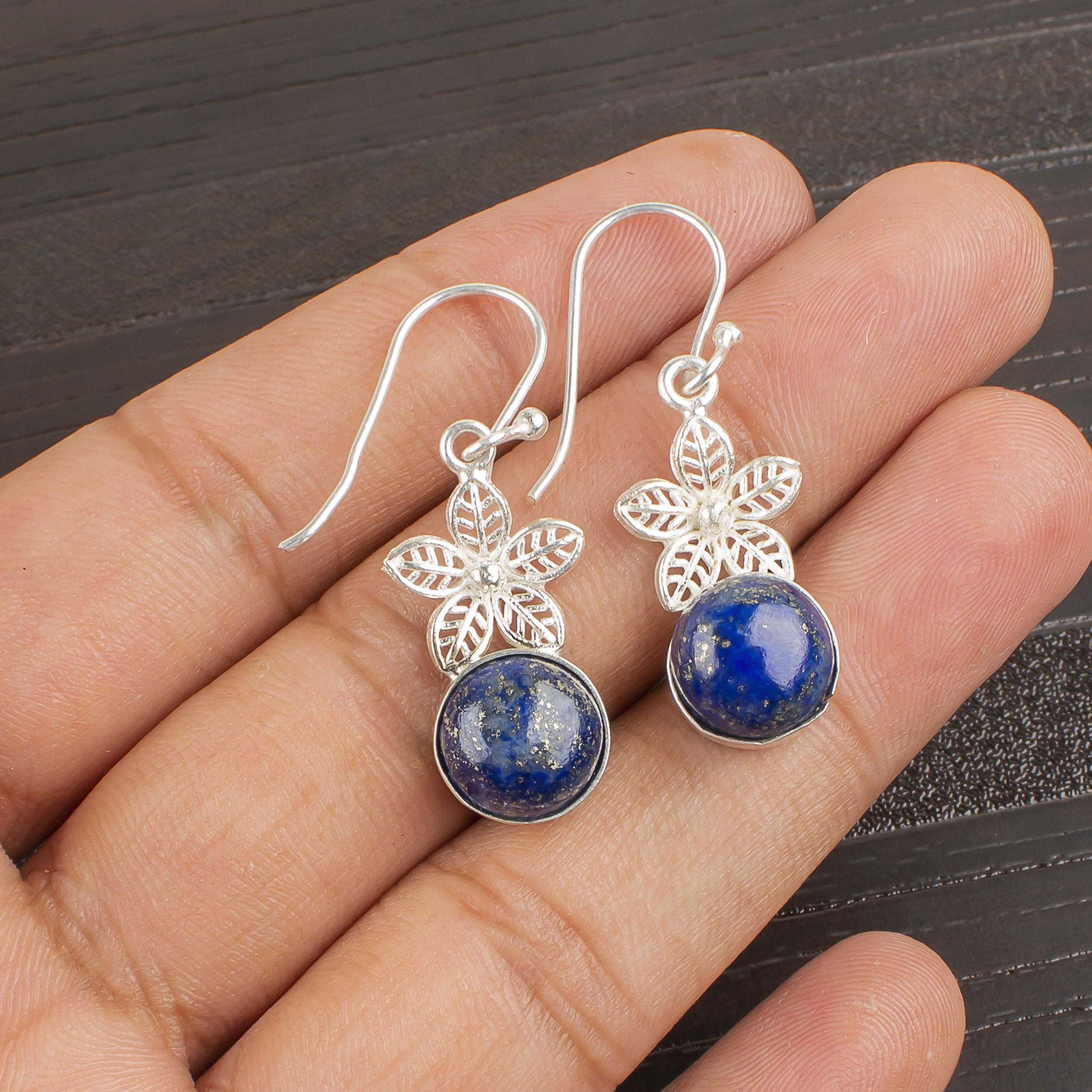 Lapis Lazuli Earrings Handmade Jewelry, 925 Solid Sterling Silver Earrings Designer Gemstone Jewelry Earrings, Gift For Mom 1.50 Inches синій
Lapis Lazuli Earrings Handmade Jewelry, 925 Solid Sterling Silver Earrings Designer Gemstone Jewelry Earrings, Gift For Mom 1.50 Inches синій