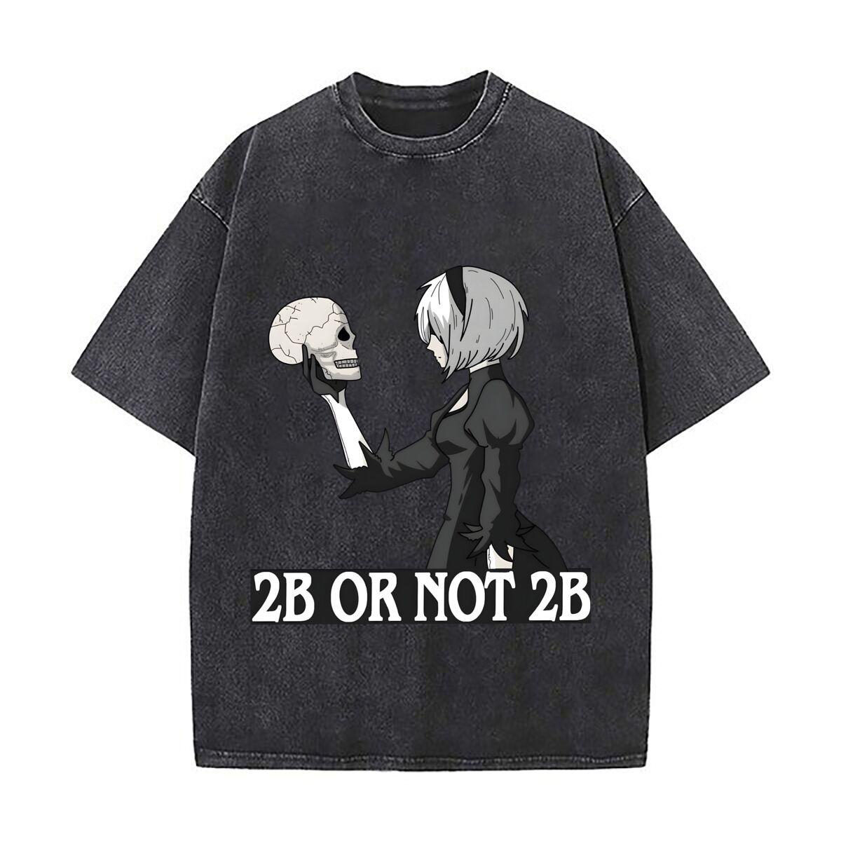 B Or Not B NieRAutomata inspired design Washed Vintage TShirts Street Hip Hop Retro Punk T Shirt S
B Or Not B NieRAutomata inspired design Washed Vintage TShirts Street Hip Hop Retro Punk T Shirt S