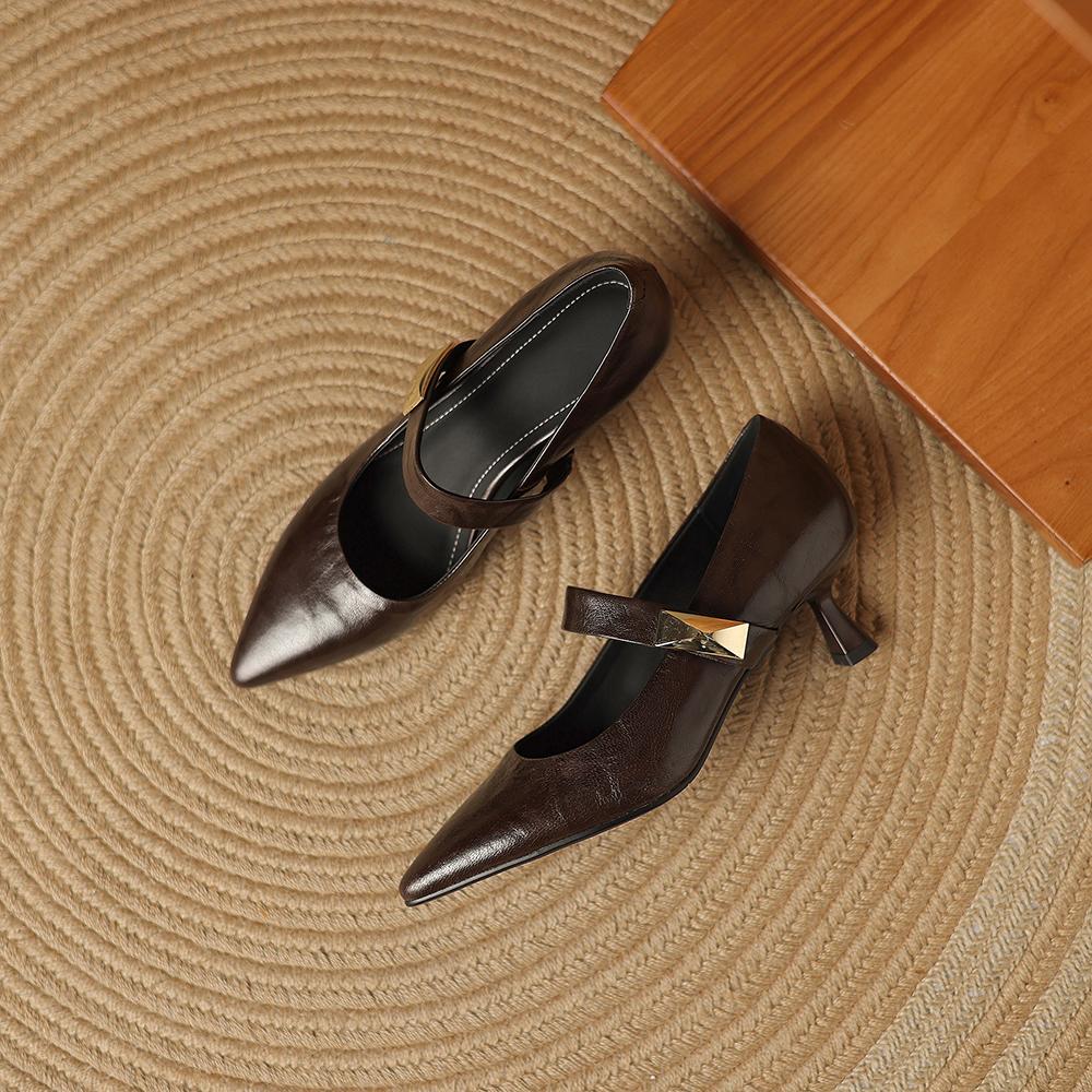 2026 New Quality Geniune Leather Black Brown Women Pumps High Thin Heels Office Lady Shoes Plus Big Small Size 32 45 47 39 коричневий
2026 New Quality Geniune Leather Black Brown Women Pumps High Thin Heels Office Lady Shoes Plus Big Small Size 32 45 47 39 коричневий