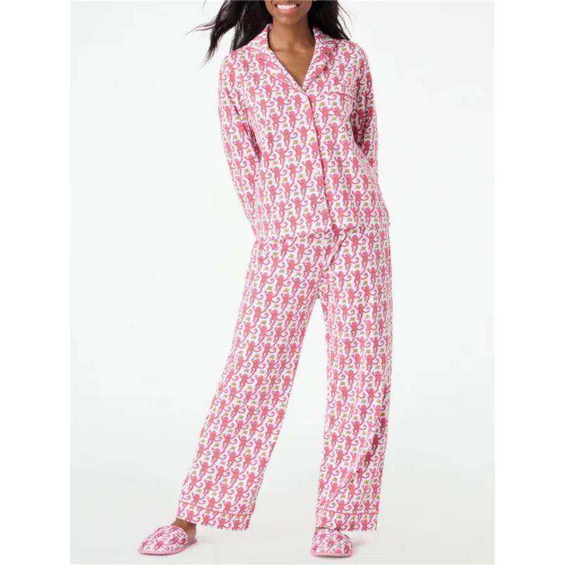 Printed Buckle Lapel Pajama Set Printing Series Buckle Lapel Pajamas Long Sleeve Trousers Suit B XL(XL)
Printed Buckle Lapel Pajama Set Printing Series Buckle Lapel Pajamas Long Sleeve Trousers Suit B XL(XL)