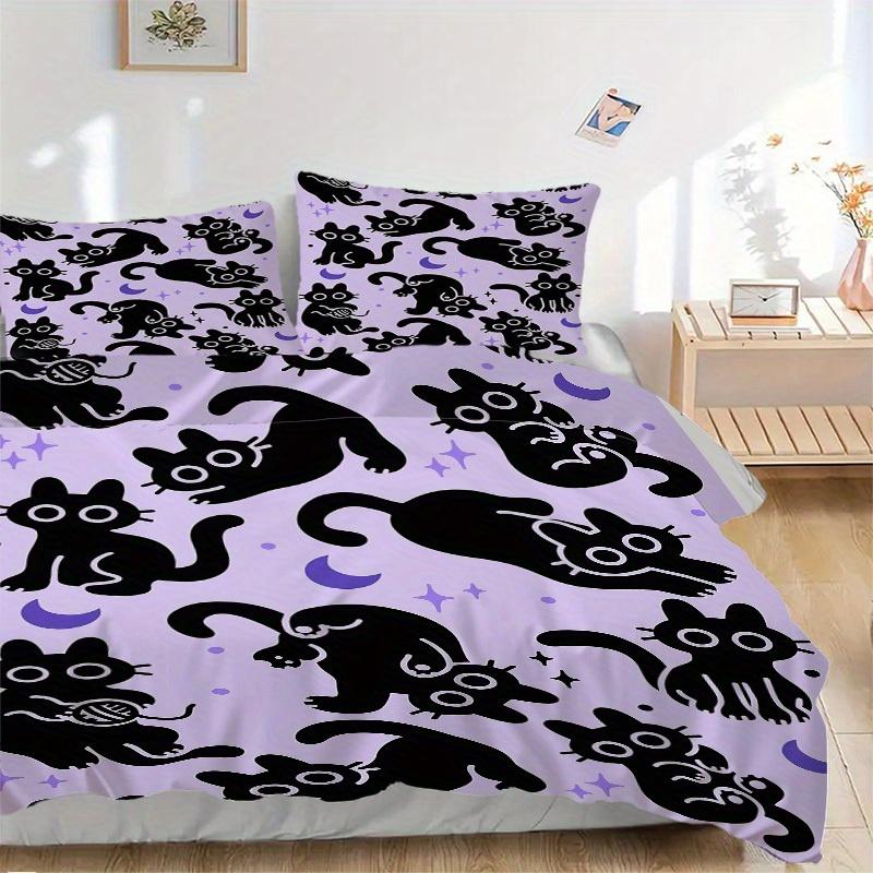 3pcs Black Cat Pattern Bedding Set, Ideal for Home Use, Suitable for Bedroom Decor (1*Duvet Cover + 1/2*Pillowcases, No Core) yy250821200 135x200cm
3pcs Black Cat Pattern Bedding Set, Ideal for Home Use, Suitable for Bedroom Decor (1*Duvet Cover + 1/2*Pillowcases, No Core) yy250821200 135x200cm