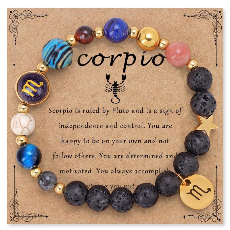 Woven bracelet, natural stone, volcanic stone bracelet, twelve zodiac pendant bracelet
Woven bracelet, natural stone, volcanic stone bracelet, twelve zodiac pendant bracelet