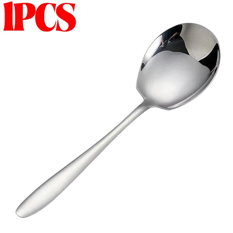 Large Soup Spoon Stainless Steel Spoons Round Headed Long Handle Spoon for Hot Pot Scoops Home Kitchen Tableware Cooking Utensil
Large Soup Spoon Stainless Steel Spoons Round Headed Long Handle Spoon for Hot Pot Scoops Home Kitchen Tableware Cooking Utensil