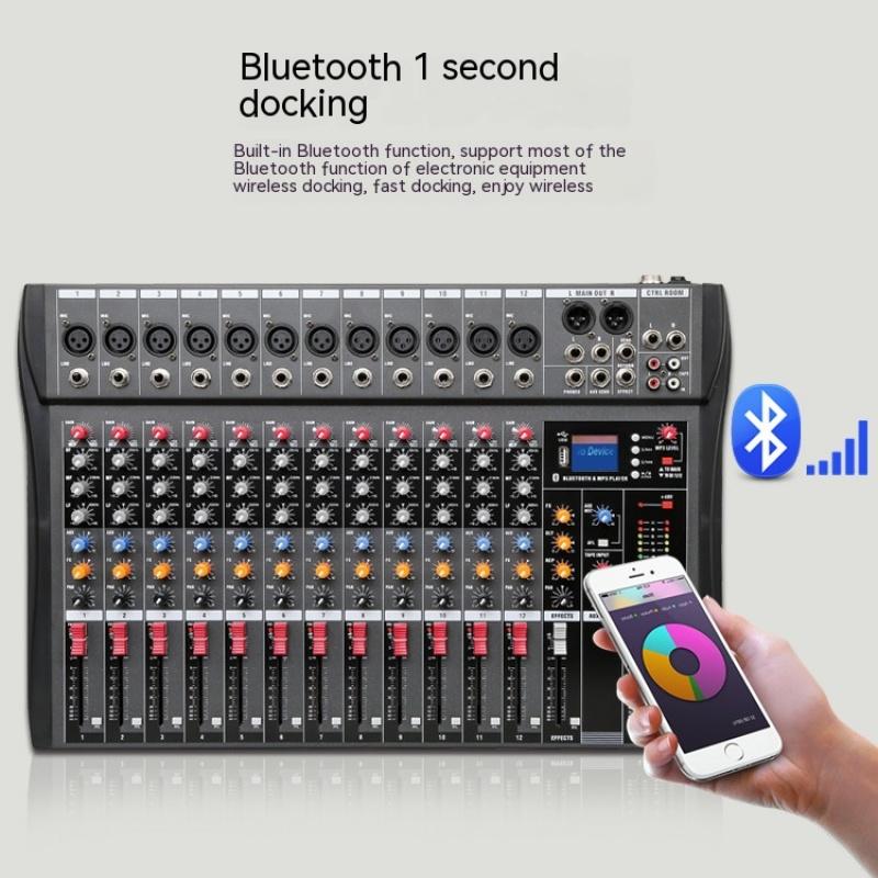 Профессиональный 12-полосный микшер, небольшая сцена, U-диск Bluetooth, прямая трансляция караоке-машины в сети MP3, мощный микшер
Профессиональный 12-полосный микшер, небольшая сцена, U-диск Bluetooth, прямая трансляция караоке-машины в сети MP3, мощный микшер