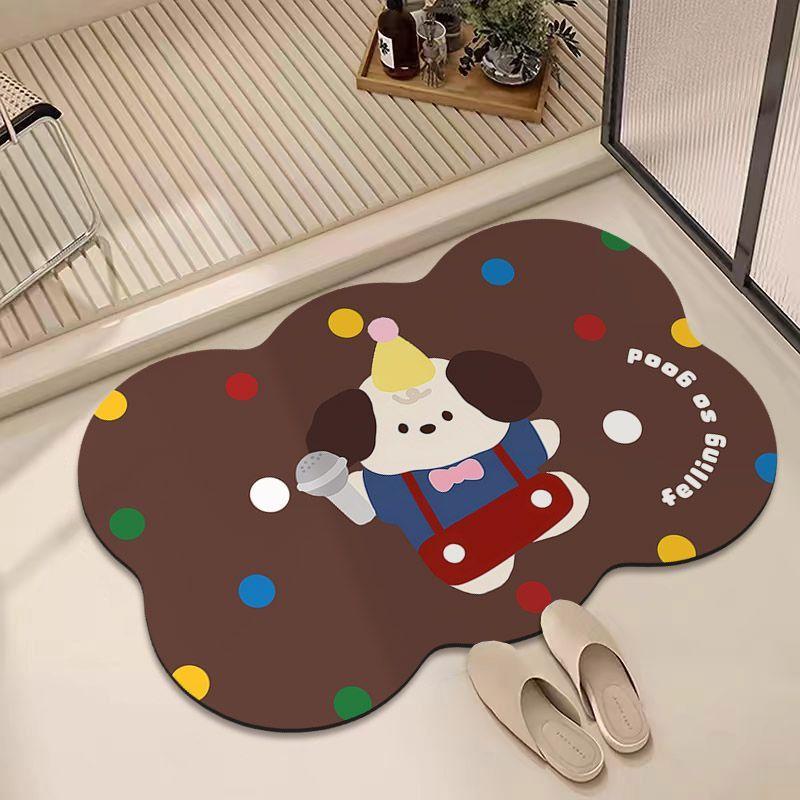 Cartoon cute bathroom diatom mud water absorption non-slip quick drying bedroom bathroom home interior entrance floor mat carpet 40X60cm 15.7X23.6in
Cartoon cute bathroom diatom mud water absorption non-slip quick drying bedroom bathroom home interior entrance floor mat carpet 40X60cm 15.7X23.6in