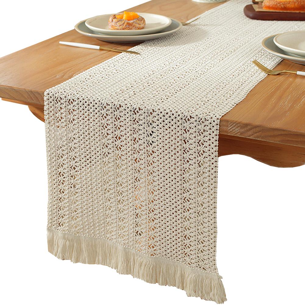 Table Runner Retro Hollow out Handmade Woven Table Runner With Tassels For Kitchen Dining Wedding Party Home Decor 12 W x 72 L 30 x 183cm
Table Runner Retro Hollow out Handmade Woven Table Runner With Tassels For Kitchen Dining Wedding Party Home Decor 12 W x 72 L 30 x 183cm