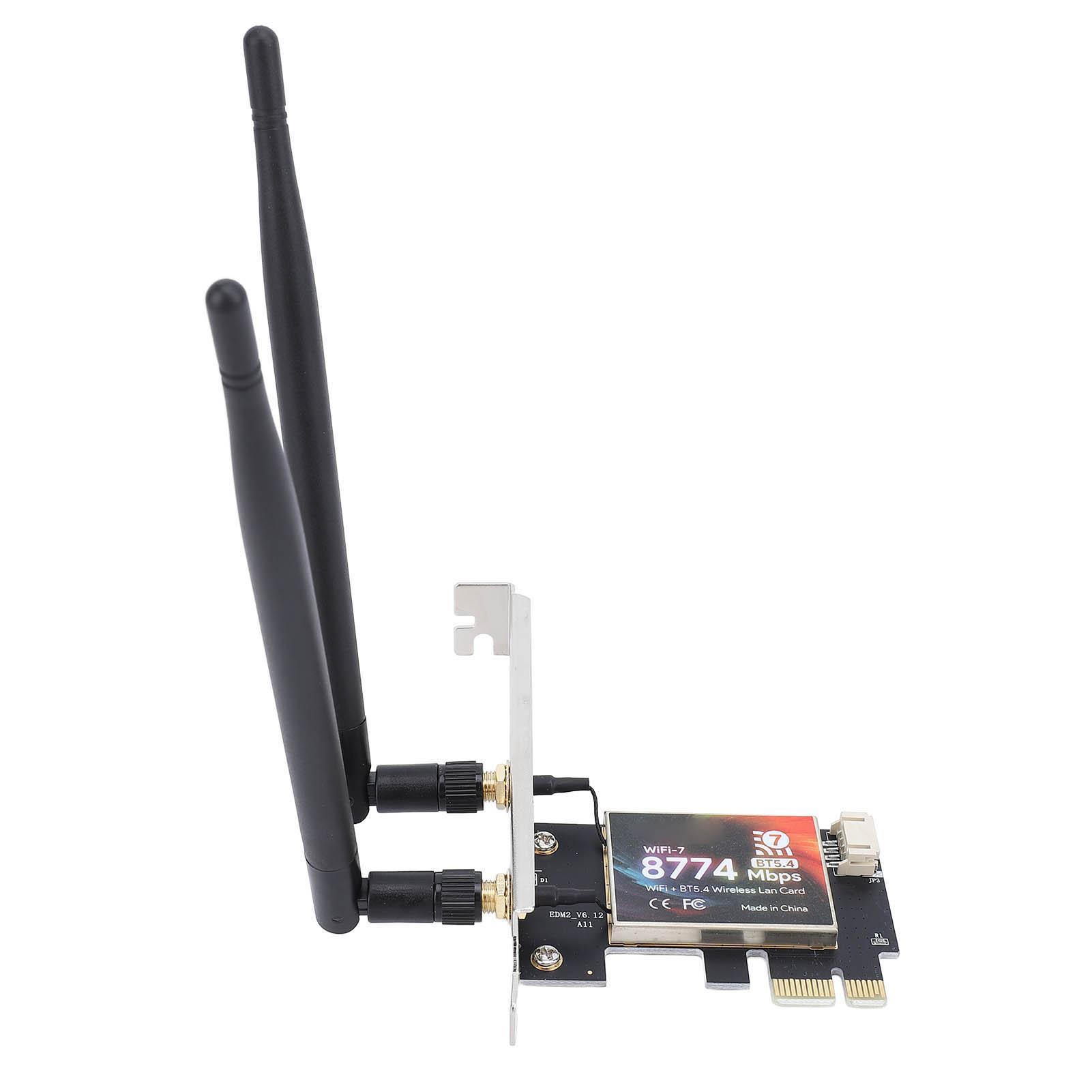8774Mbps Network Card for Intel BE200 Chip 6GHz 5.8Ghz 2.4GHz Tri Bands PCI E with Bluetooth 5.4
8774Mbps Network Card for Intel BE200 Chip 6GHz 5.8Ghz 2.4GHz Tri Bands PCI E with Bluetooth 5.4