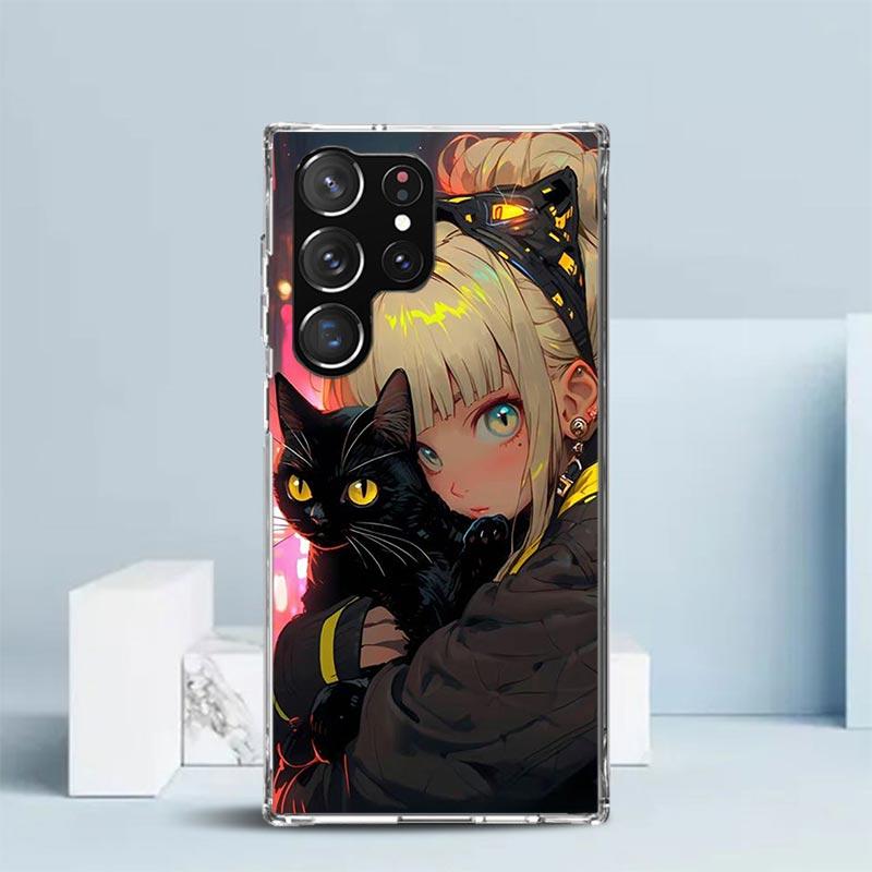 Anime Girls Cute Black Cat Phone Case For Samsung Galaxy S24 S25 Edge S26 Ultra S22 S23 Plus S21 + S20 FE Soft TPU Back Cover Ga Samsung S23
Anime Girls Cute Black Cat Phone Case For Samsung Galaxy S24 S25 Edge S26 Ultra S22 S23 Plus S21 + S20 FE Soft TPU Back Cover Ga Samsung S23
