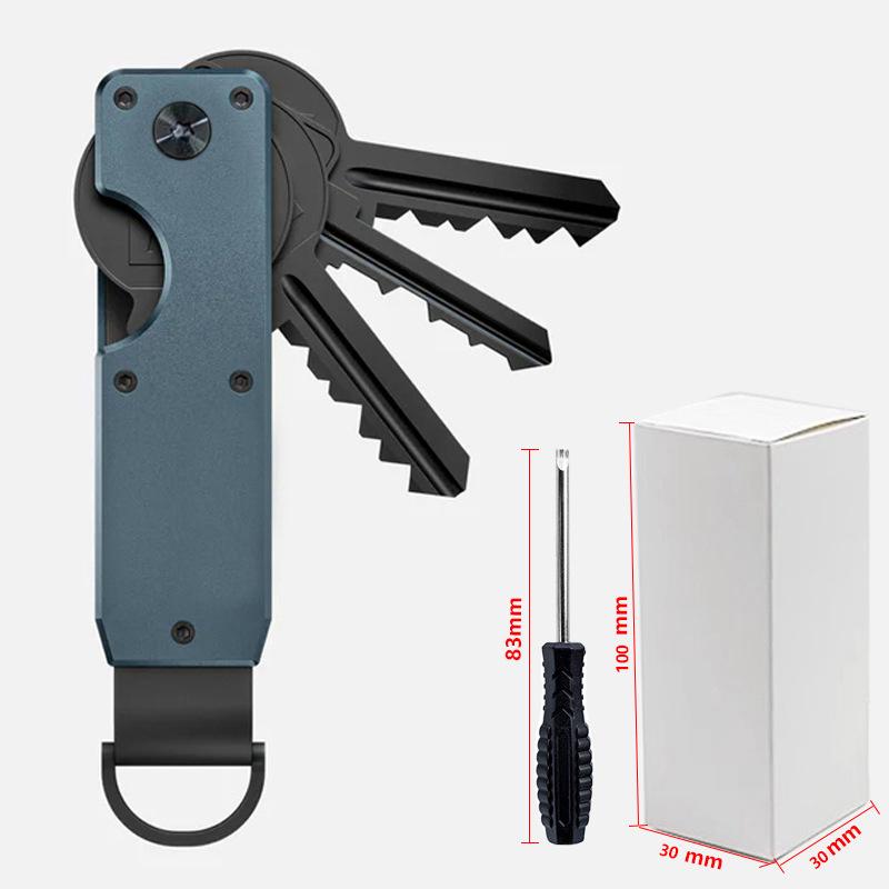 Smart Metal Key Organizer Minimalist Key Case Holder With Screwdriver Holds 2-6 Keys Fob For Keys Less Than 6.2Cm Outdoor Tools темно-синього кольору
Smart Metal Key Organizer Minimalist Key Case Holder With Screwdriver Holds 2-6 Keys Fob For Keys Less Than 6.2Cm Outdoor Tools темно-синього кольору