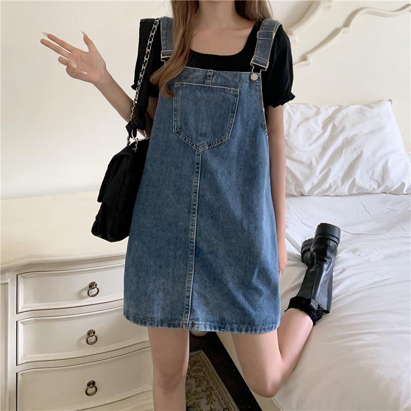 Slimming Korean Style Denim Overalls Women s Spring New Large Size Short Dress High Waist A-Line Skirt Casual Comfortable XS
Slimming Korean Style Denim Overalls Women s Spring New Large Size Short Dress High Waist A-Line Skirt Casual Comfortable XS