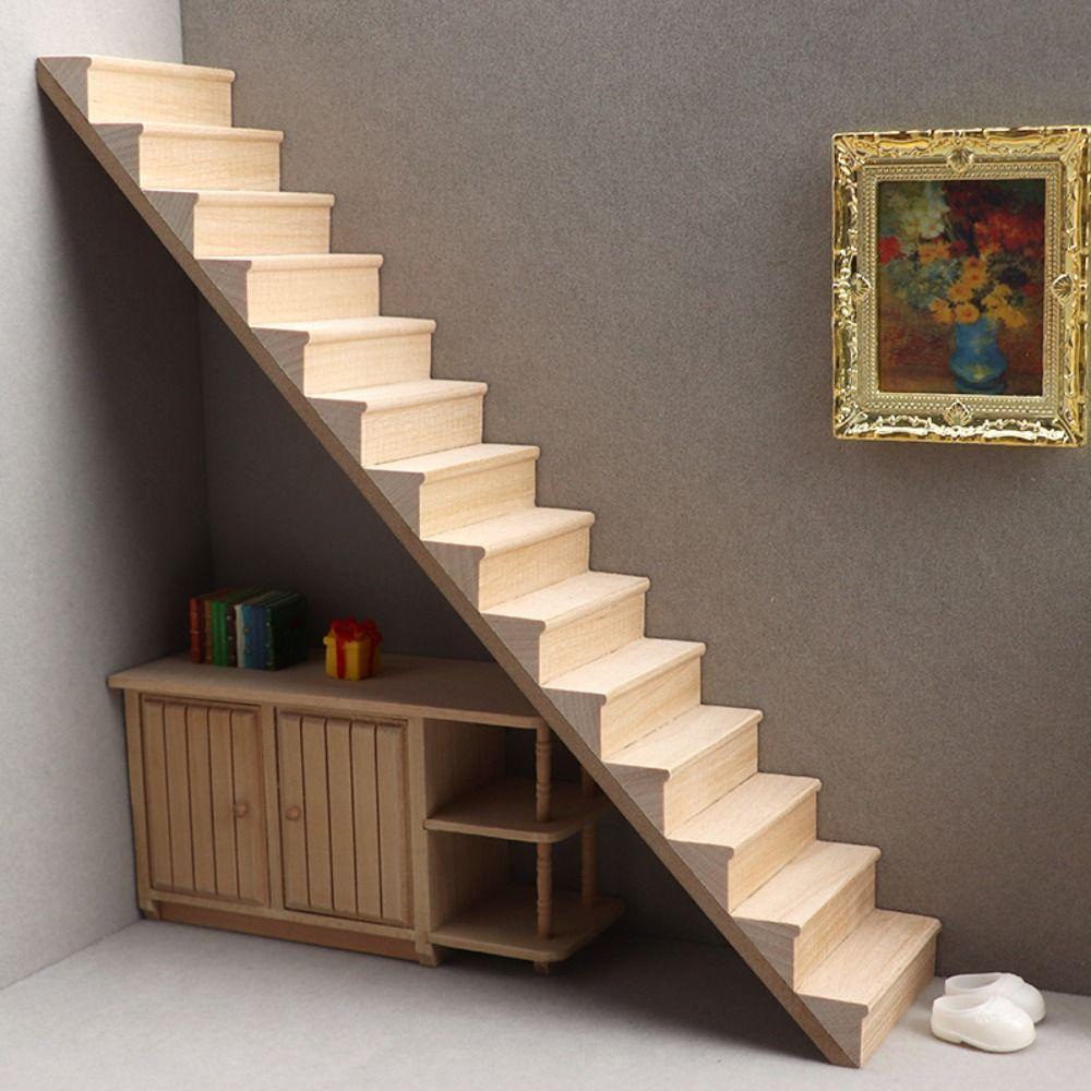 DIY 1:12 Dollhouse Furniture Pretend Play Stairs with Handrail Micro Landscape Accesories short stairs without handrail
DIY 1:12 Dollhouse Furniture Pretend Play Stairs with Handrail Micro Landscape Accesories short stairs without handrail