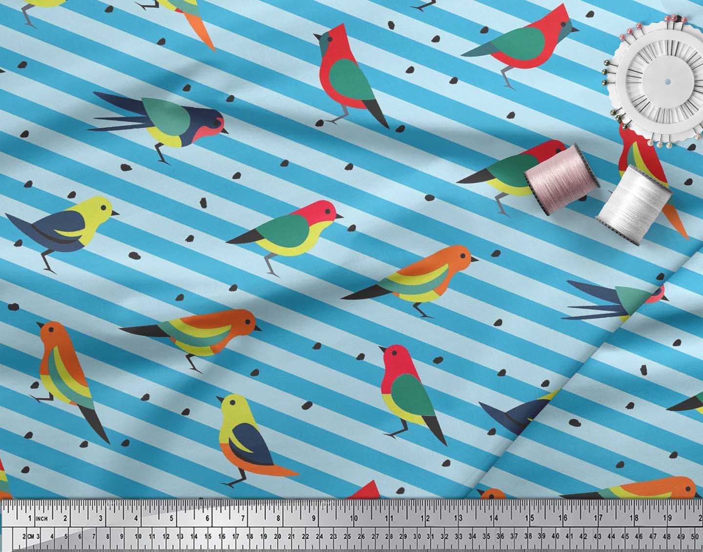 Тканина Soimoi Green Poly Crepe Тканина в смужку та декор із птахами, друкований метр 42 дюйма 42 Inch Wide - Poly Crepe синій
Тканина Soimoi Green Poly Crepe Тканина в смужку та декор із птахами, друкований метр 42 дюйма 42 Inch Wide - Poly Crepe синій