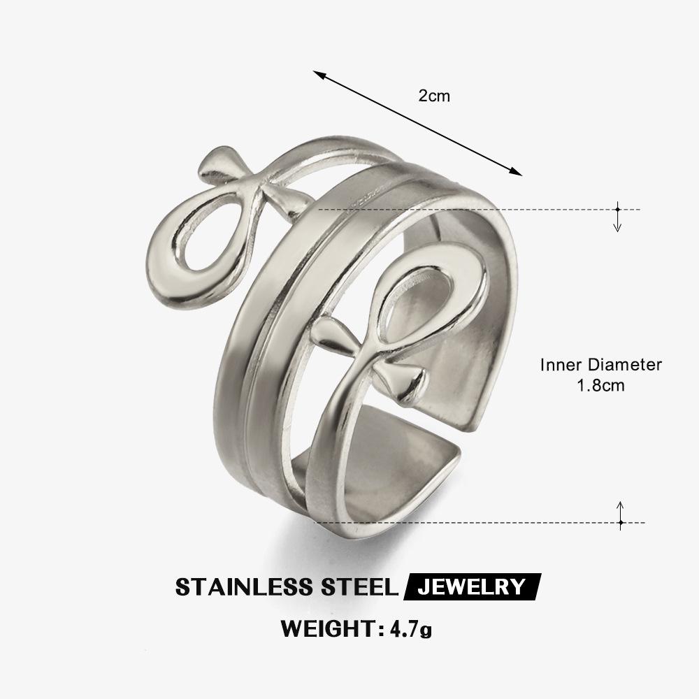 Ankh Cross Open Ring Stainless Steel Gold Color Women Finger Rings Amulet Crucifix Egyptian Zircon Birthday Gift Wholesale Open
Ankh Cross Open Ring Stainless Steel Gold Color Women Finger Rings Amulet Crucifix Egyptian Zircon Birthday Gift Wholesale Open