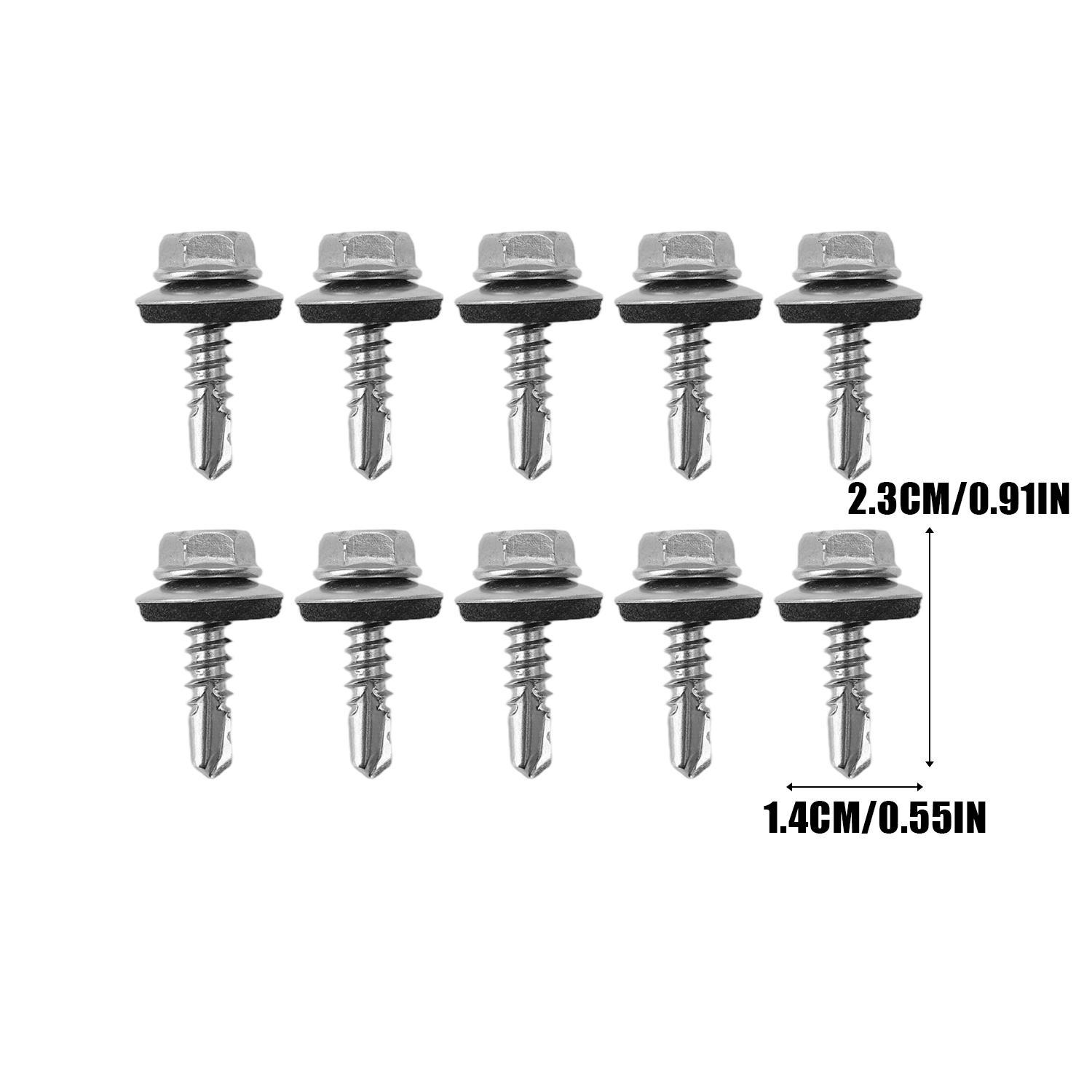 Hex Head Self Drilling Screws With Rubber Washer Heavy Duty Metal Woodworking Fastening Bolts Screws Hardware Tools Accessories 10PCS
Hex Head Self Drilling Screws With Rubber Washer Heavy Duty Metal Woodworking Fastening Bolts Screws Hardware Tools Accessories 10PCS