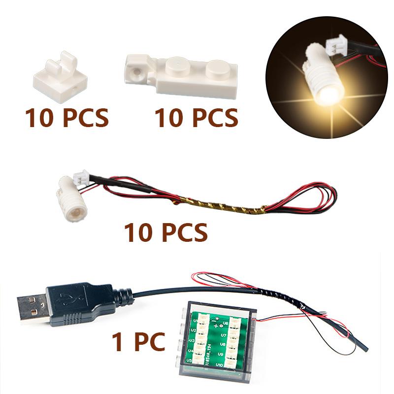 10pcs Terminal Led Searchlight MOC Light Table Lamp Multifunctional DIY Spotlight Black Building Block 1219
10pcs Terminal Led Searchlight MOC Light Table Lamp Multifunctional DIY Spotlight Black Building Block 1219
