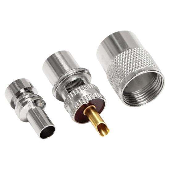 3Pcs UHF RF Connectors High Durability Rust-proof Metal Male Plug Screwed Coupling Connector
3Pcs UHF RF Connectors High Durability Rust-proof Metal Male Plug Screwed Coupling Connector