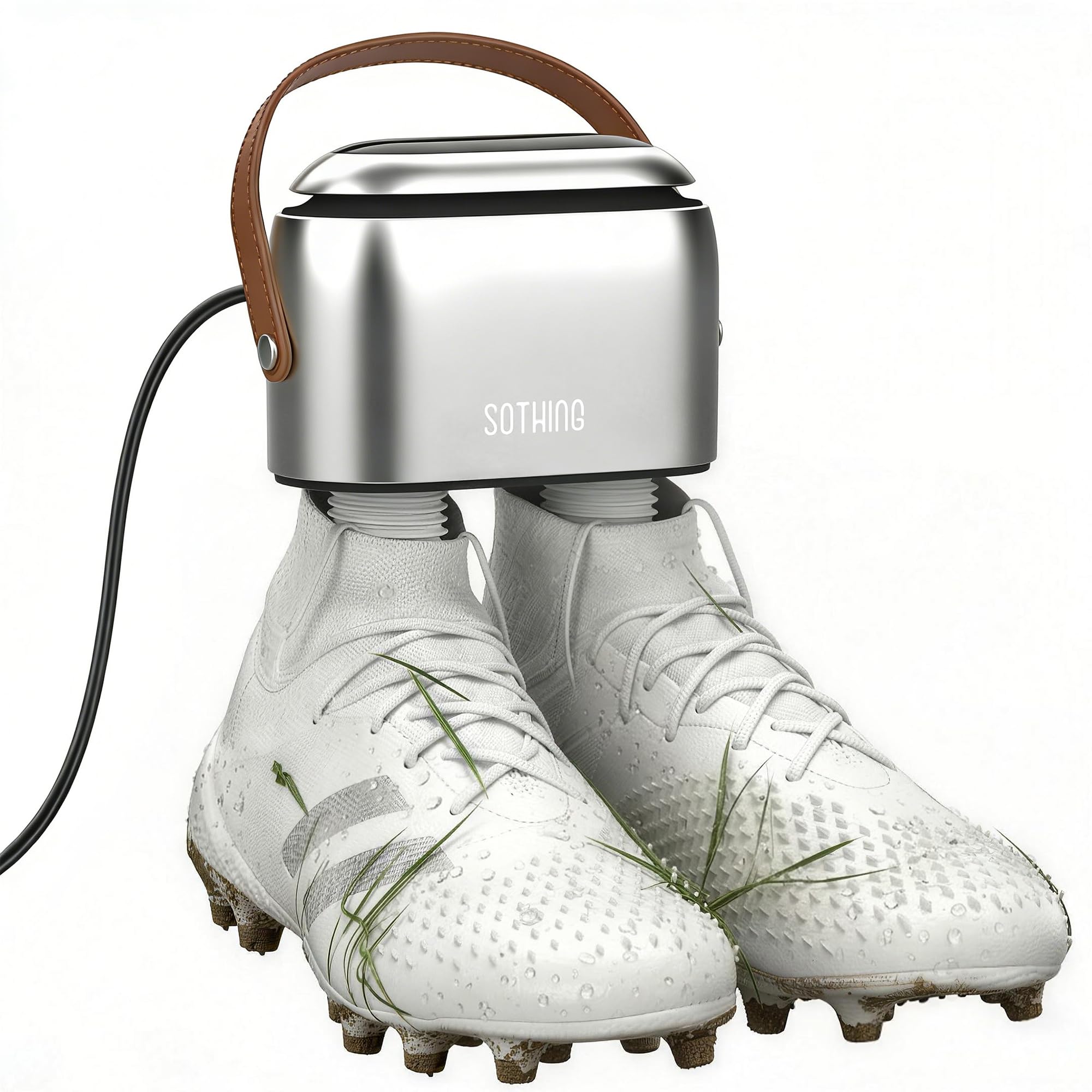 SOTHING Portable Shoe Dryer, 95W, 3 Temperature Settings, 1-9 Hour Timer, Ozone Mode, Suitable for Soccer Cleats, Sports Shoes & Boots.
SOTHING Portable Shoe Dryer, 95W, 3 Temperature Settings, 1-9 Hour Timer, Ozone Mode, Suitable for Soccer Cleats, Sports Shoes & Boots.