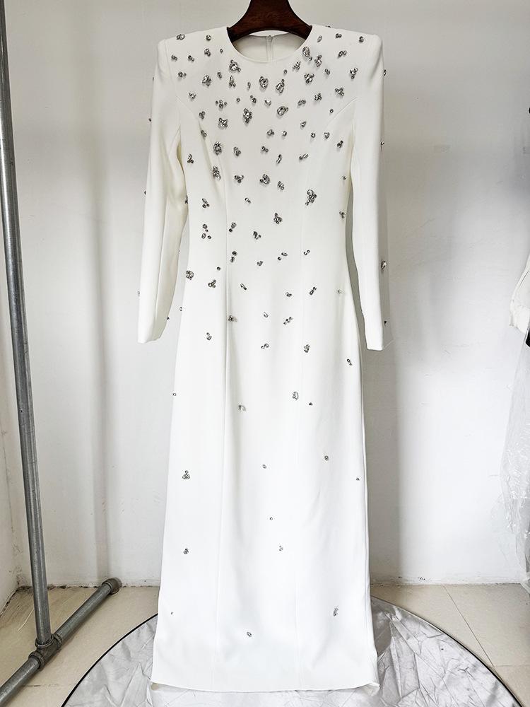 In Stock: European & American Elegant Long Sleeve Beaded Diamond Formal Dress XXXL белый
In Stock: European & American Elegant Long Sleeve Beaded Diamond Formal Dress XXXL белый