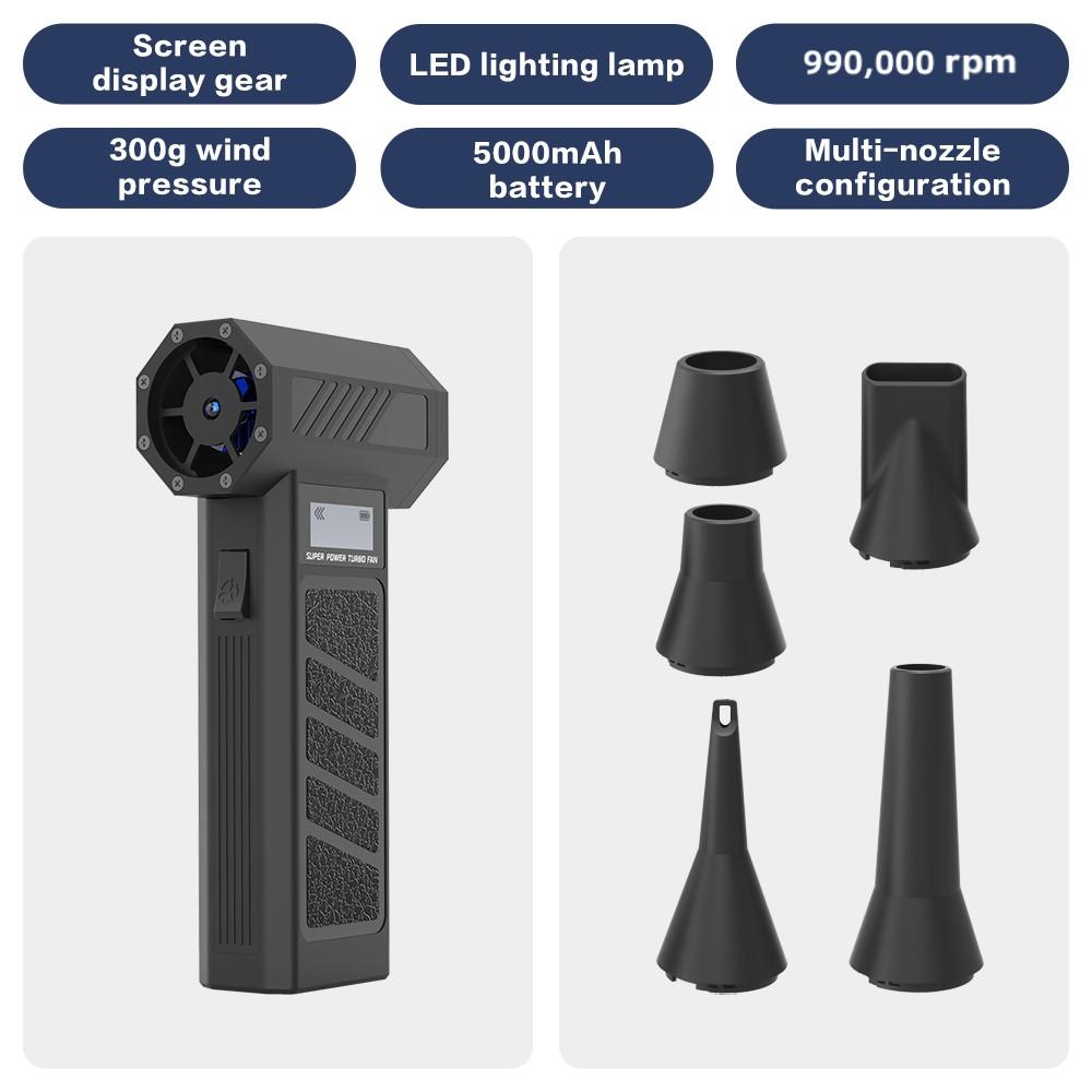990000RPM Hurricane Dust Blower Wireless Compressed Air Duster High-speed Violent Fan 4-Speed Adjustable Turbo Jet Blower
990000RPM Hurricane Dust Blower Wireless Compressed Air Duster High-speed Violent Fan 4-Speed Adjustable Turbo Jet Blower